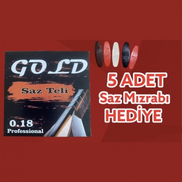 GOLD Kısa Sap 0.18 Saz Teli  
