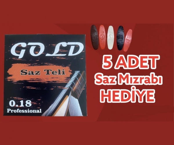 GOLD Kısa Sap 0.18 Saz Teli  